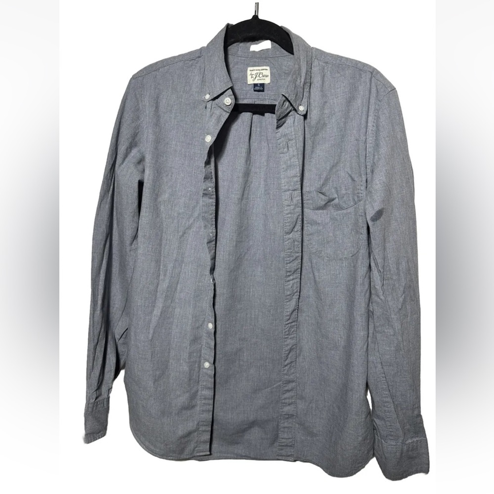 J. Crew Shirt Men's Small Secret Wash Classic Fit Long Sleeve Button Down Gray